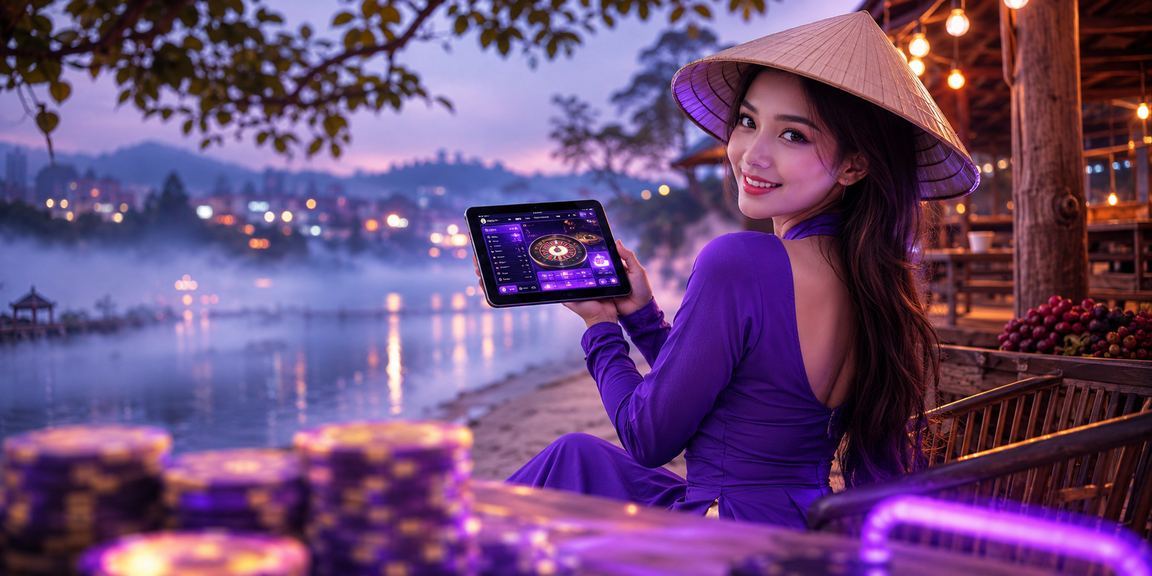 Người chơi Đà Lạt đội nón lá tham gia trò chơi cá cược giải trí